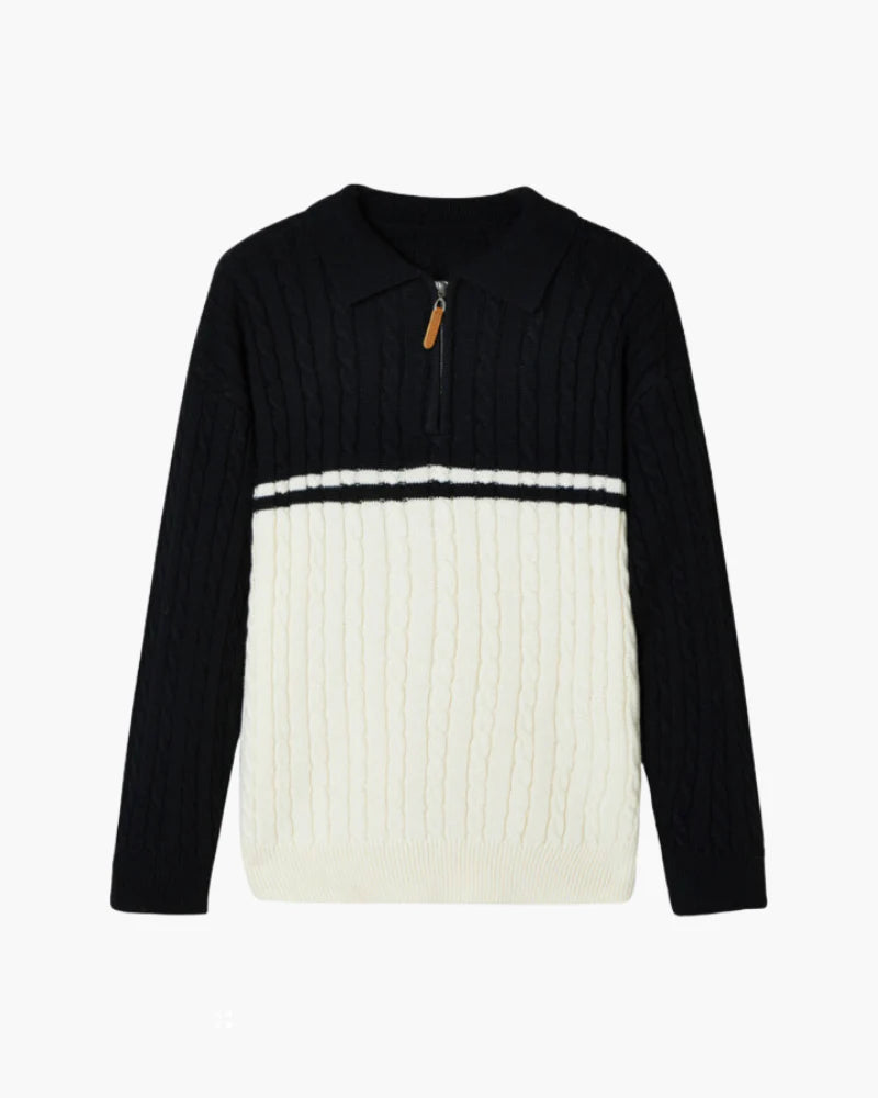 CASA PLATA PREMIUM WOOL CABLE HALF-ZIP