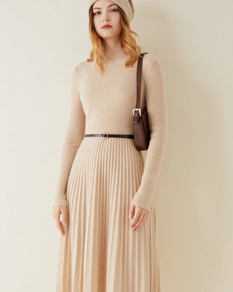 CASA PLATA — SAND RIB KNIT DRESS