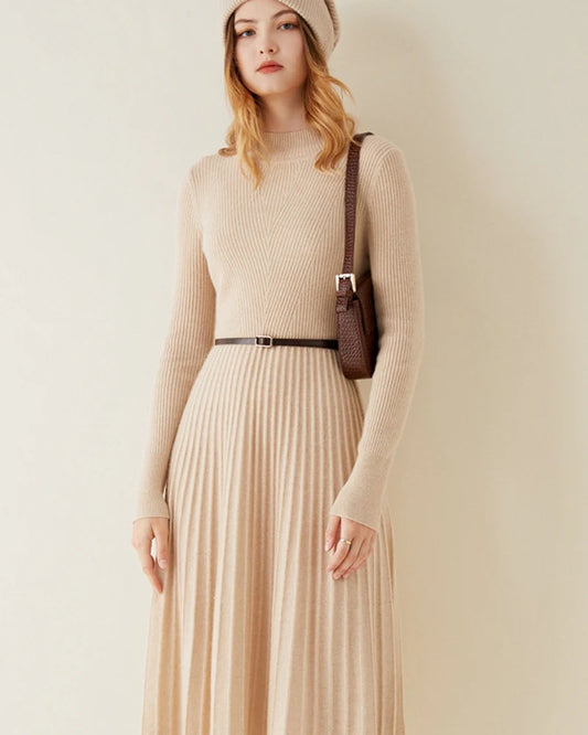 CASA PLATA — SAND RIB KNIT DRESS