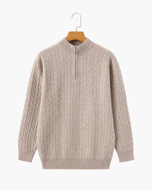 CASA PLATA CASHMERE HERITAGE HALF-ZIP