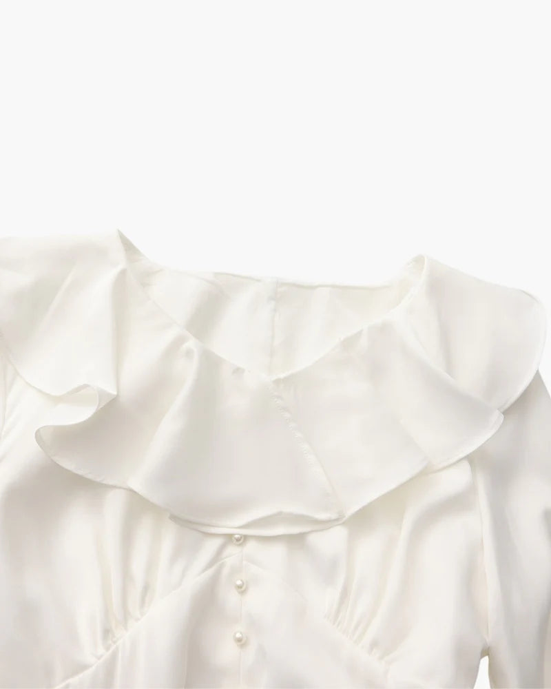 CASA PLATA — IVORY SILHOUETTE DRESS