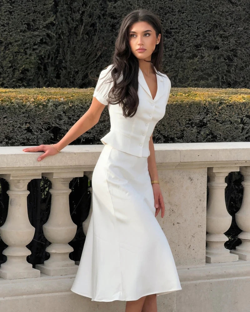CASA PLATA — IVORY SIGNATURE DRESS