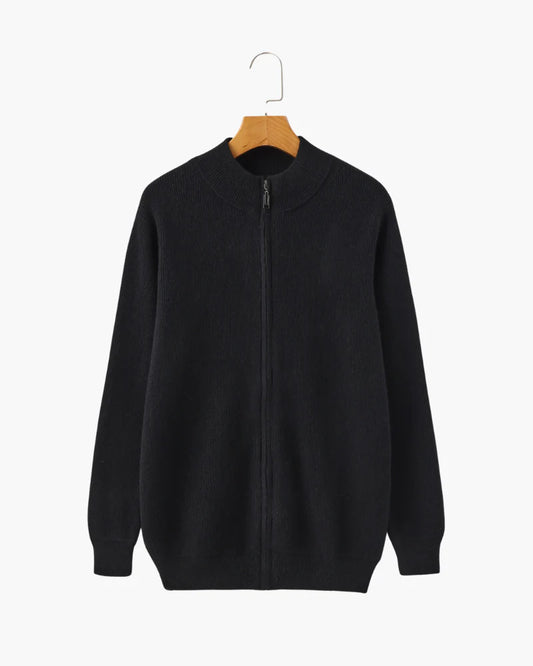 CASA PLATA CASHMERE CLASSIC FULL-ZIP
