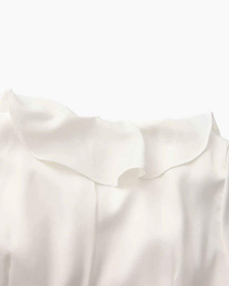 CASA PLATA — IVORY SILHOUETTE DRESS