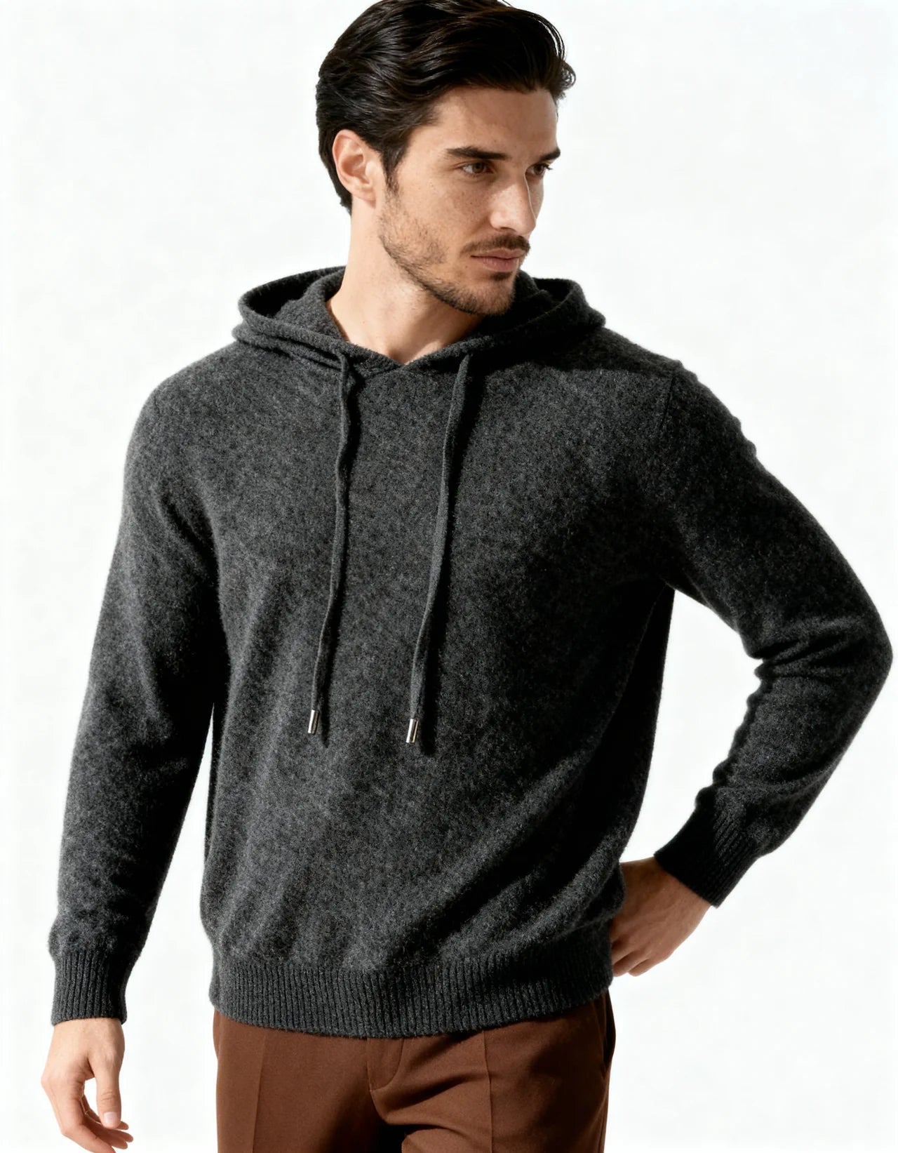 CASA PLATA CASHMERE NOIR HOODIE