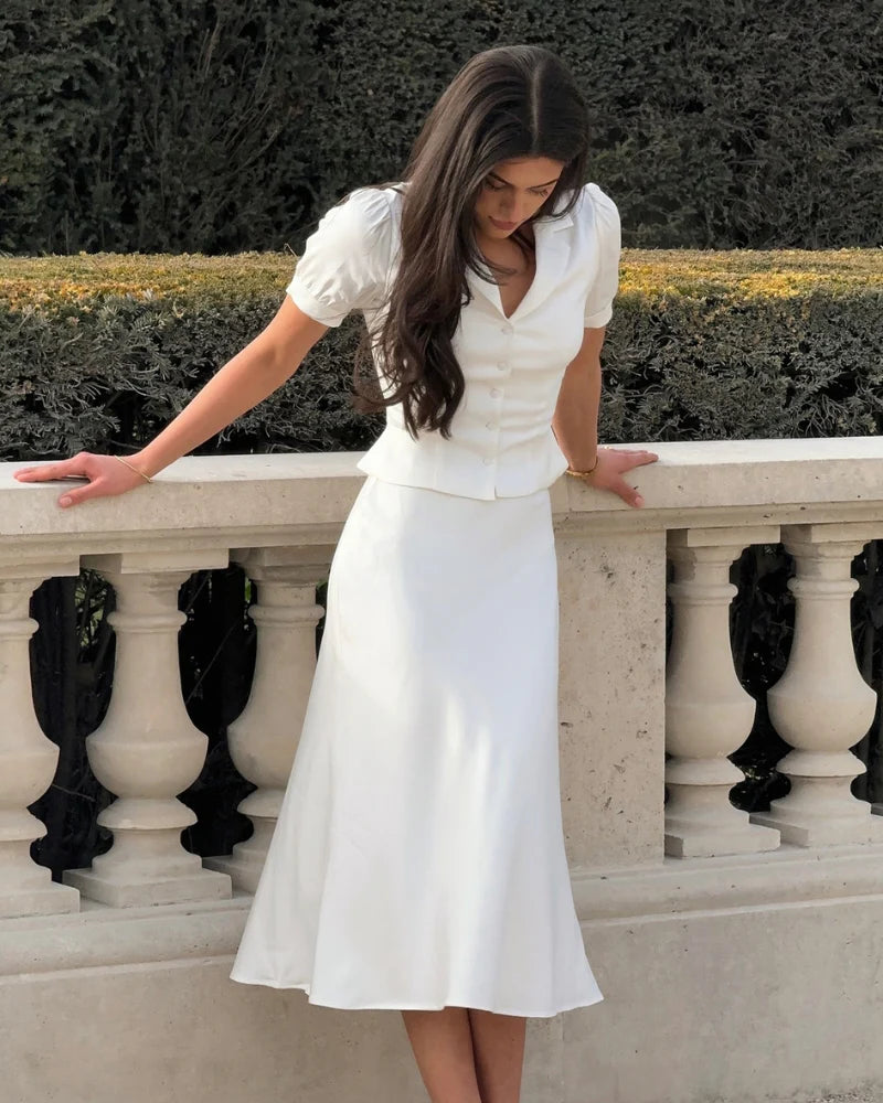 CASA PLATA — IVORY SIGNATURE DRESS