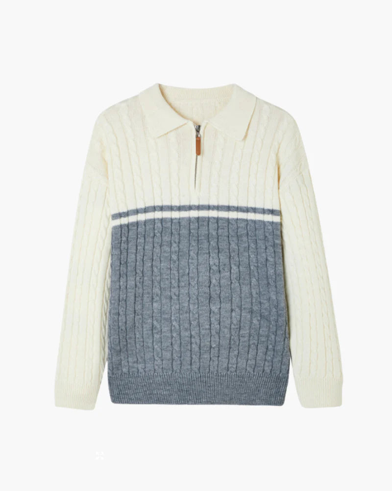 CASA PLATA PREMIUM WOOL CABLE HALF-ZIP