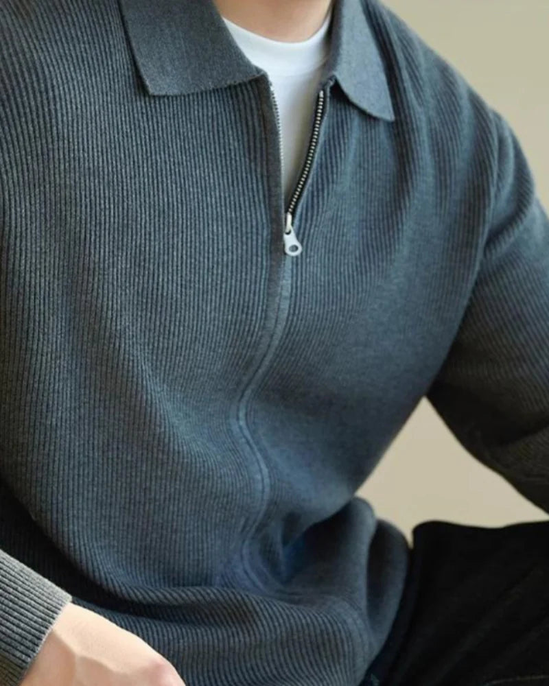 CASA PLATA PREMIUM WOOL ZIP POLO